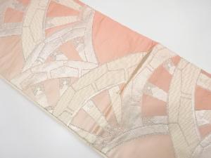 アンティーク　源氏車模様織り出し　暈し袋帯（材料）